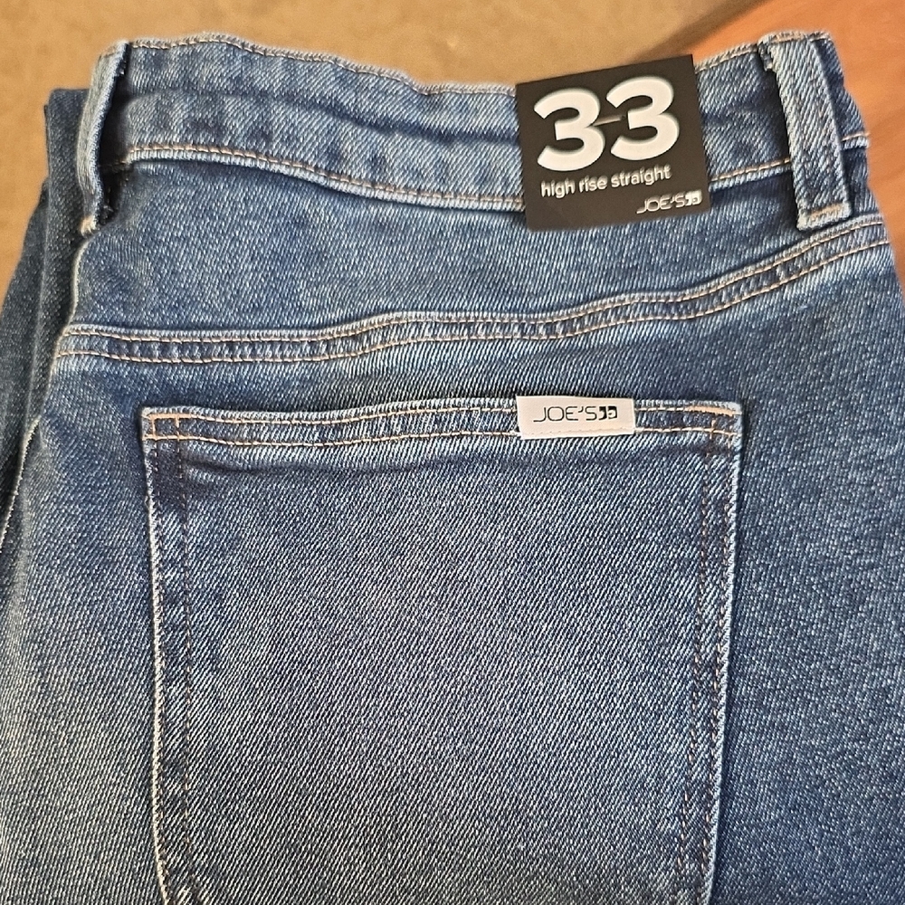 Joe's Jeans High Rise Straight Blue Denim